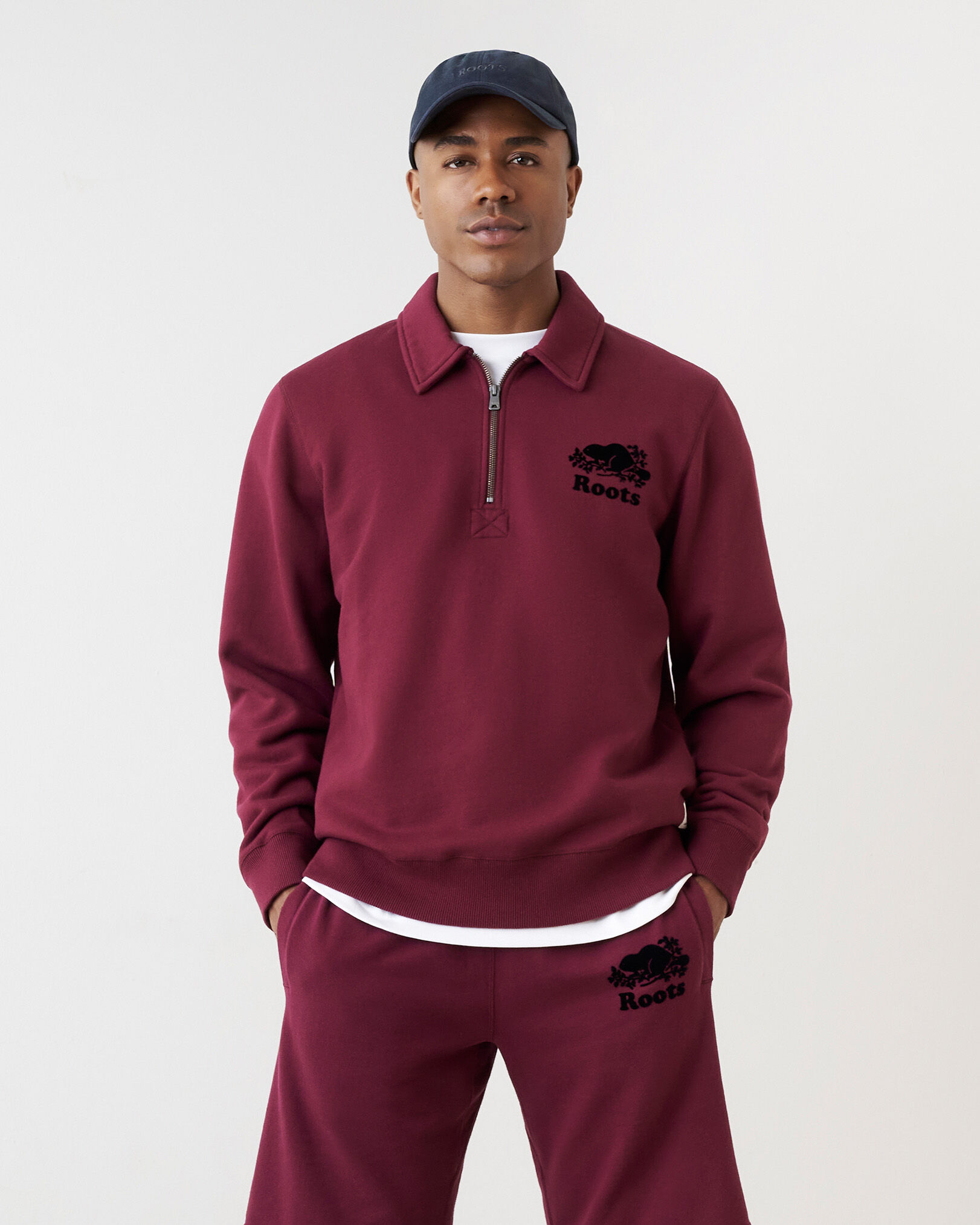 Organic Original Zip Polo Sweatshirts and Hoodies Roots