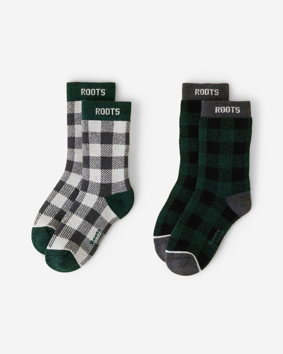 2 paires de chaussettes à carreaux Park pour enfants