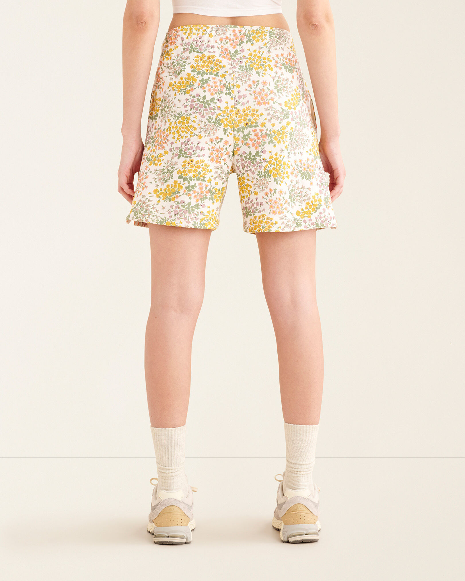 Floral Relaxed Sweatshort Bottoms Shorts Roots