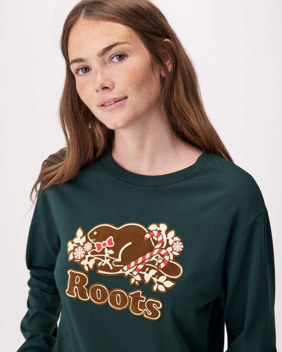 Womens Festive Cooper Long Sleeve T-Shirt