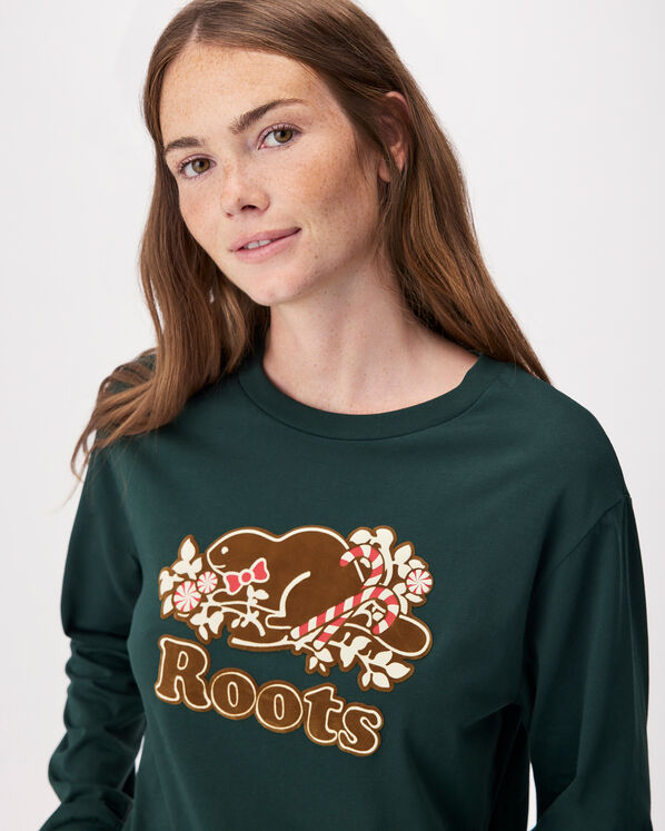 Womens Festive Cooper Long Sleeve T-Shirt