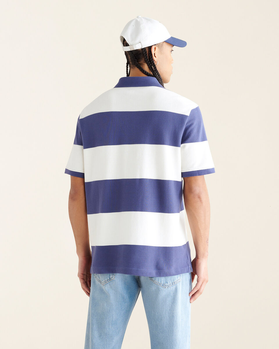Polo en coton piqué à rayure rugby