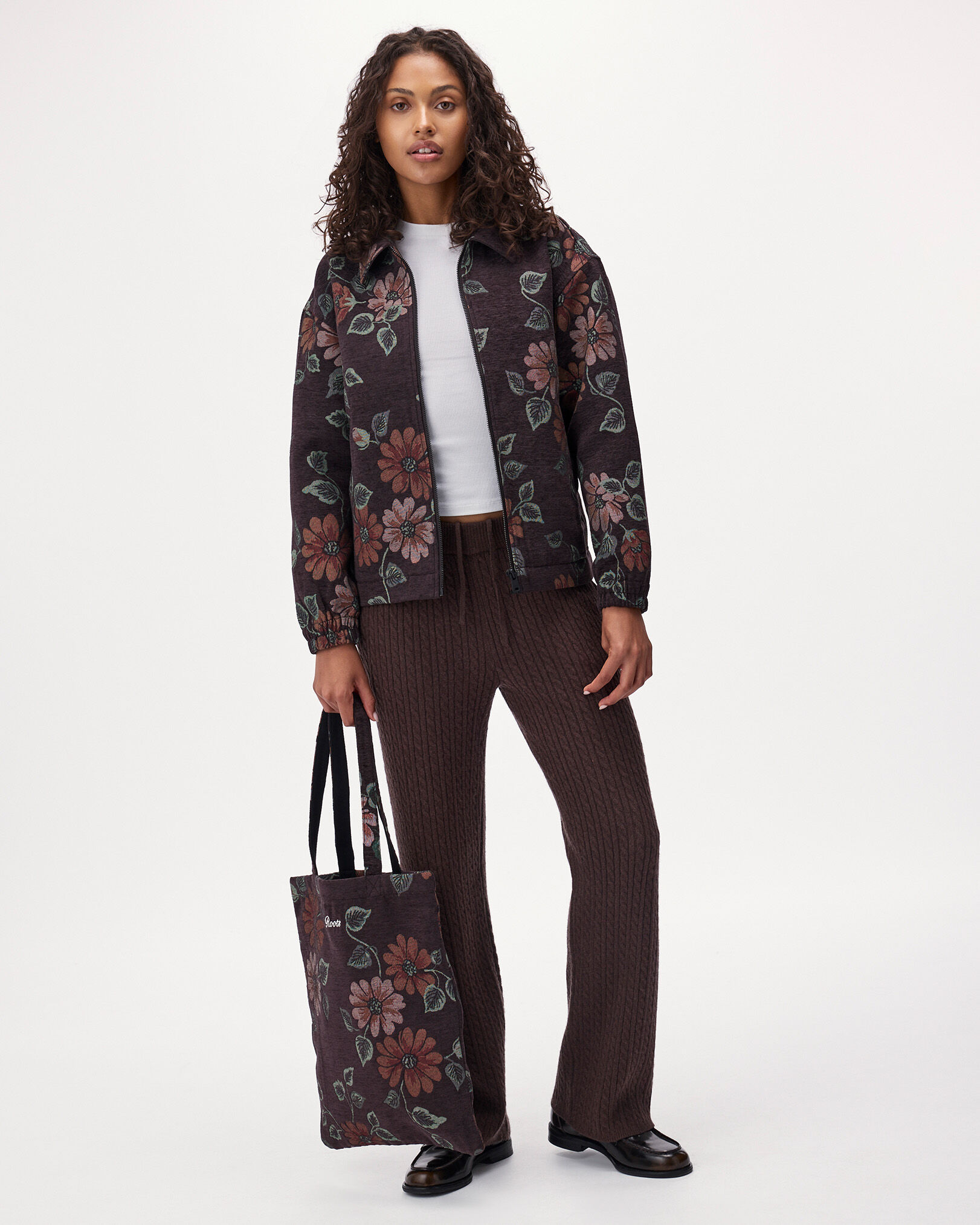 Floral Jacquard Tote