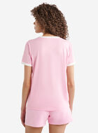 T-shirt &agrave; bordures contrastantes en coton bio Cooper pour femme