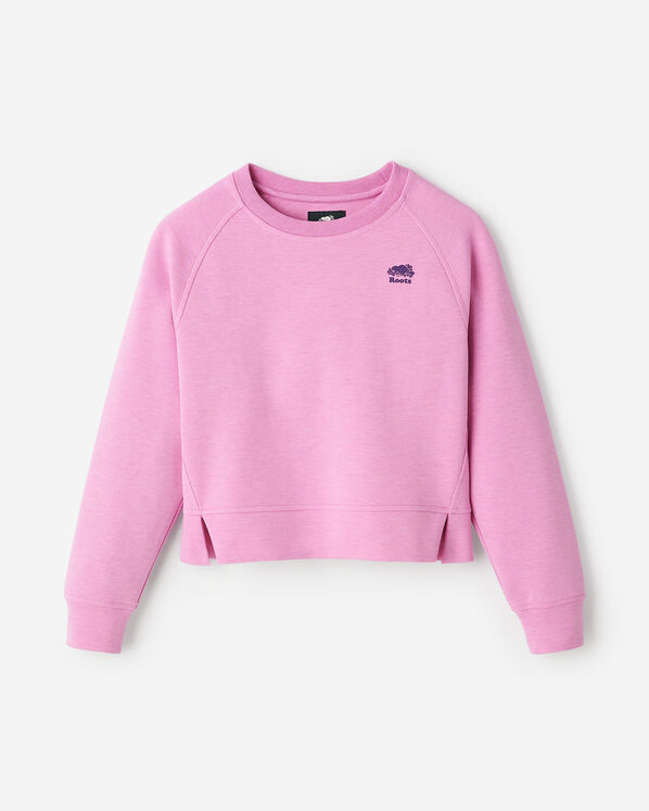 Chandail &agrave; col rond Interlock Recover pour filles