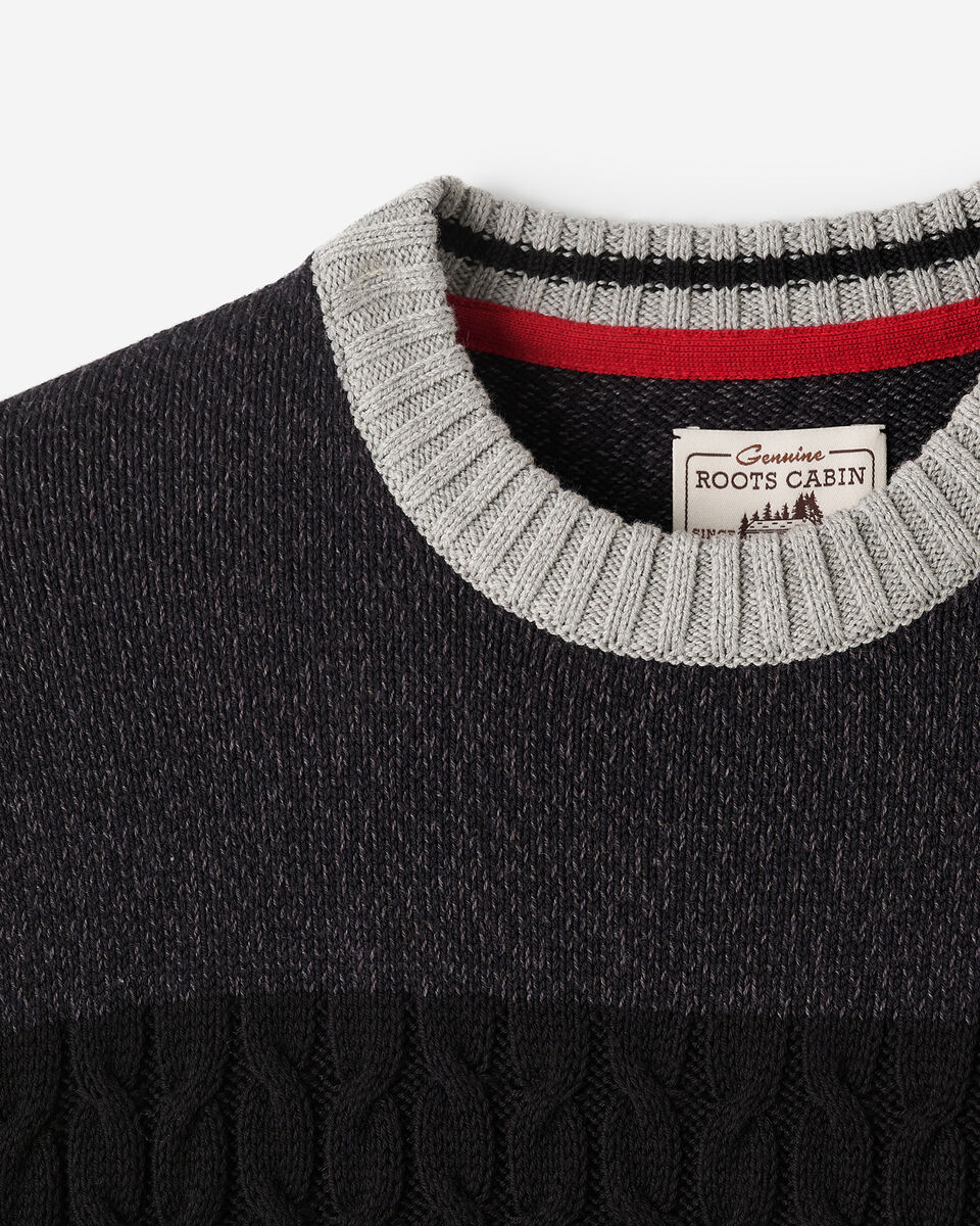 Cabin Relaxed Striped Crew Sweater