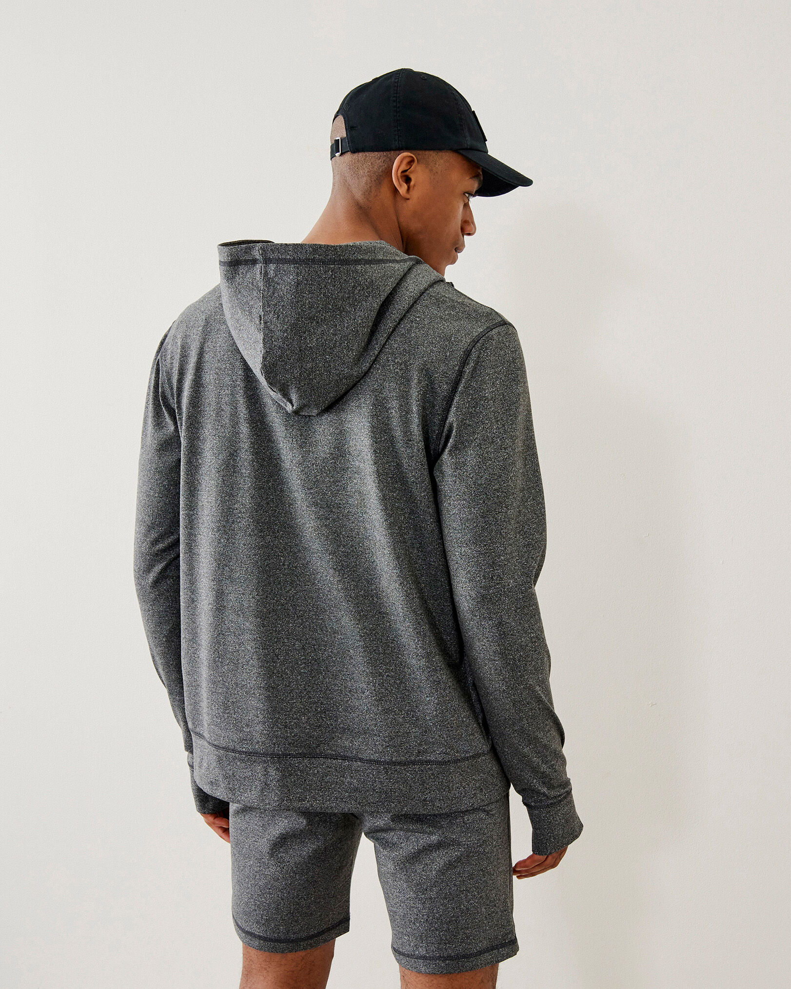 Zip hoodie long sale