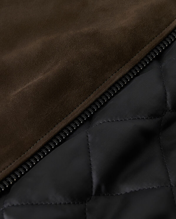 Manteau &agrave; capuchon en su&egrave;de H&eacute;ritage
