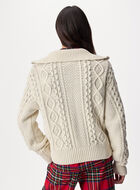 Cable Knit Quarter Zip Sweater