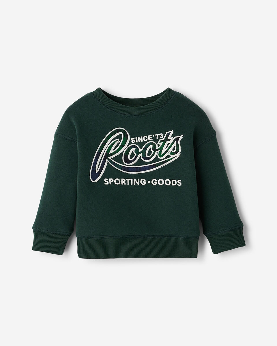 Baby Plaid Applique Crew