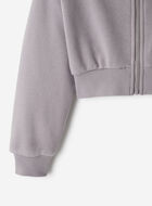 Girls Summer Cloud Cropped Bubble Full Zip Hoodie