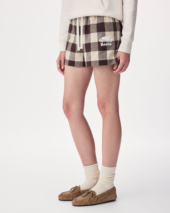 Short de pyjama &agrave; carreaux pour femme
