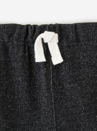 Pantalon ajusté à cheville côtelée en molleton de coton bio pour tout-petits
