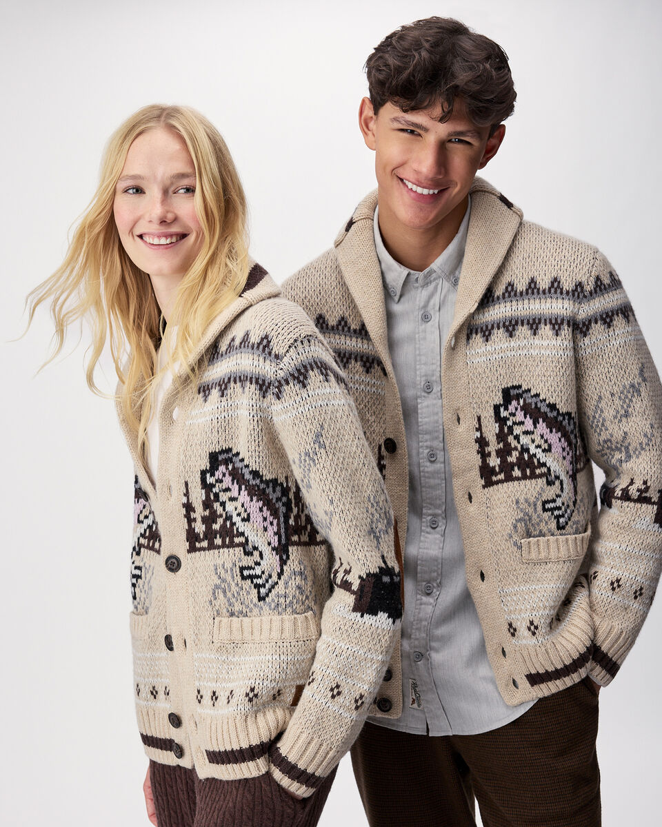 Cardigan-ch&acirc;le Cabane &agrave; motifs Fair Isle