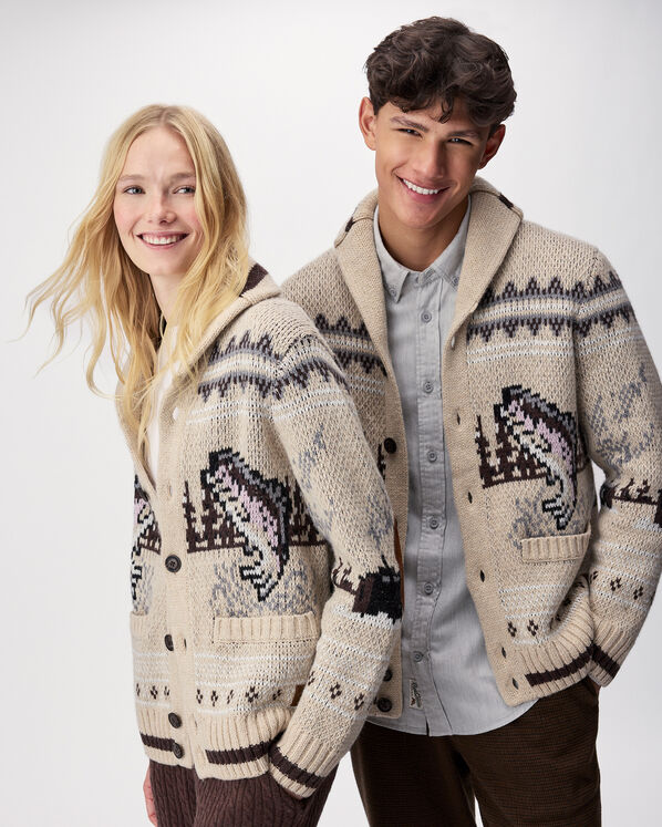 Cardigan-ch&acirc;le Cabane &agrave; motifs Fair Isle