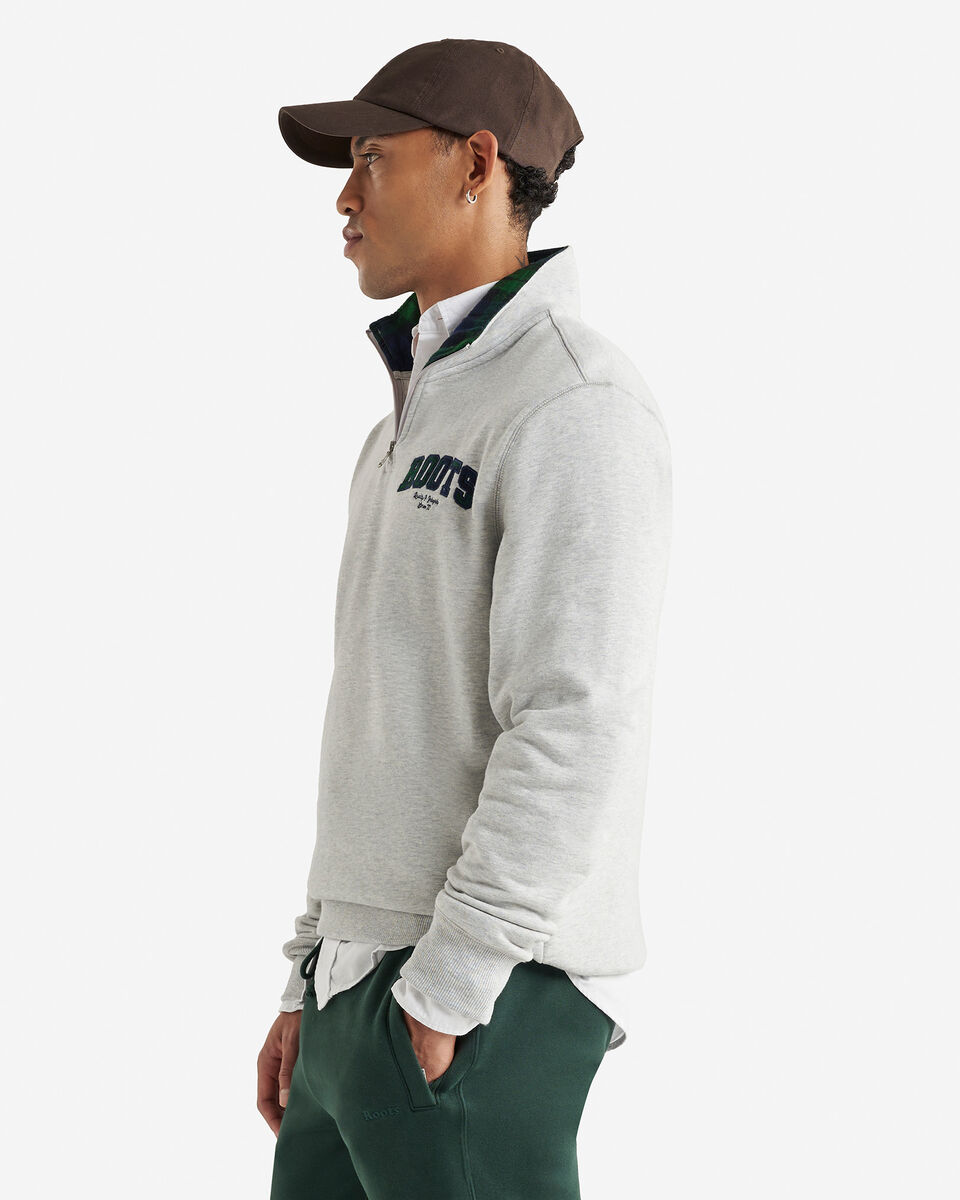 Plaid Applique Half Zip