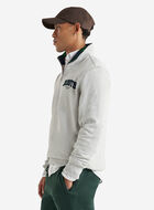 Plaid Applique Half Zip