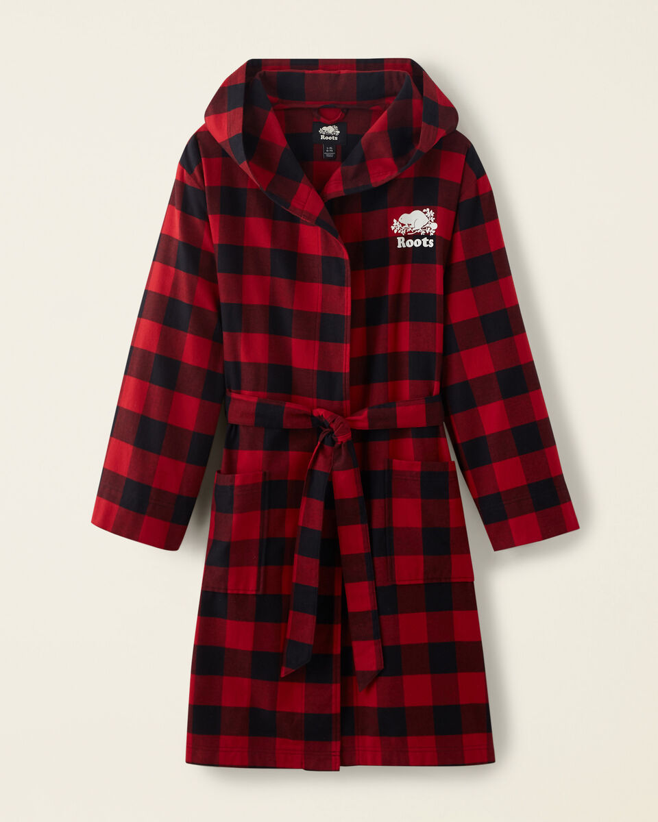 Gender Free Park Plaid Hooded Robe