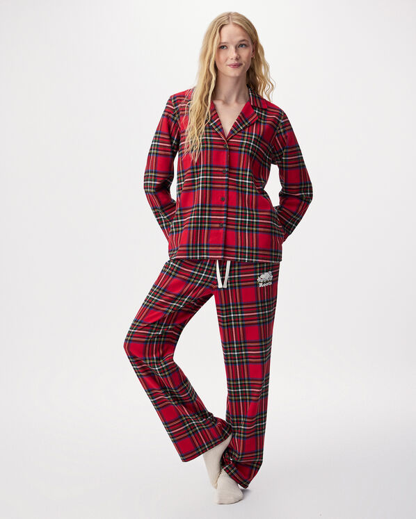Womens Plaid Pajama Shirt