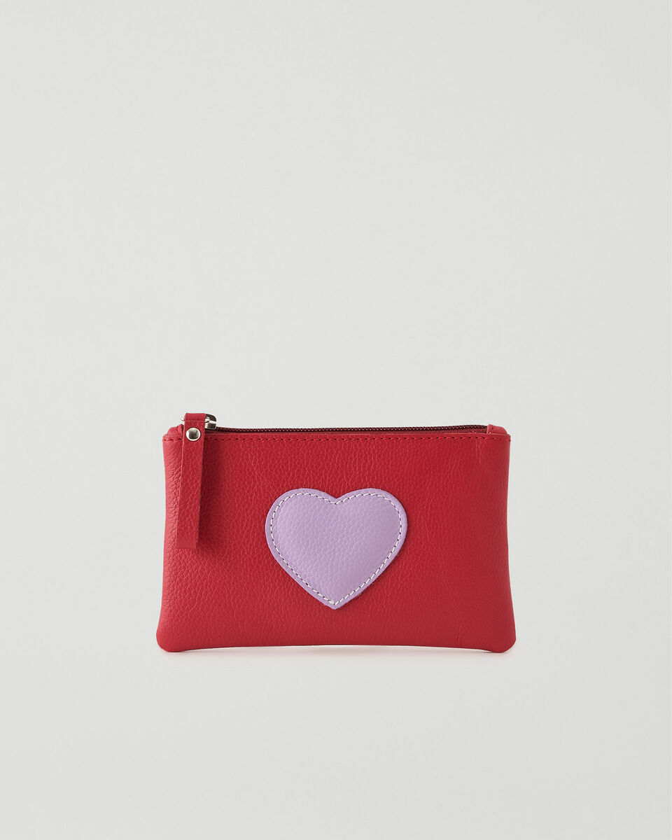 Heart Medium Zip Pouch Cervino
