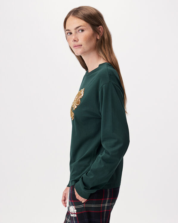 Womens Festive Cooper Long Sleeve T-Shirt