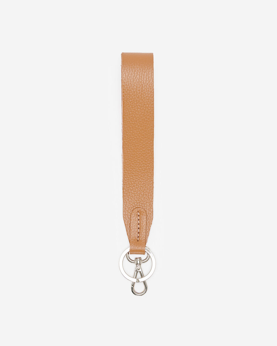 Porte-clés large muni d’une dragonne en cuir Cervino