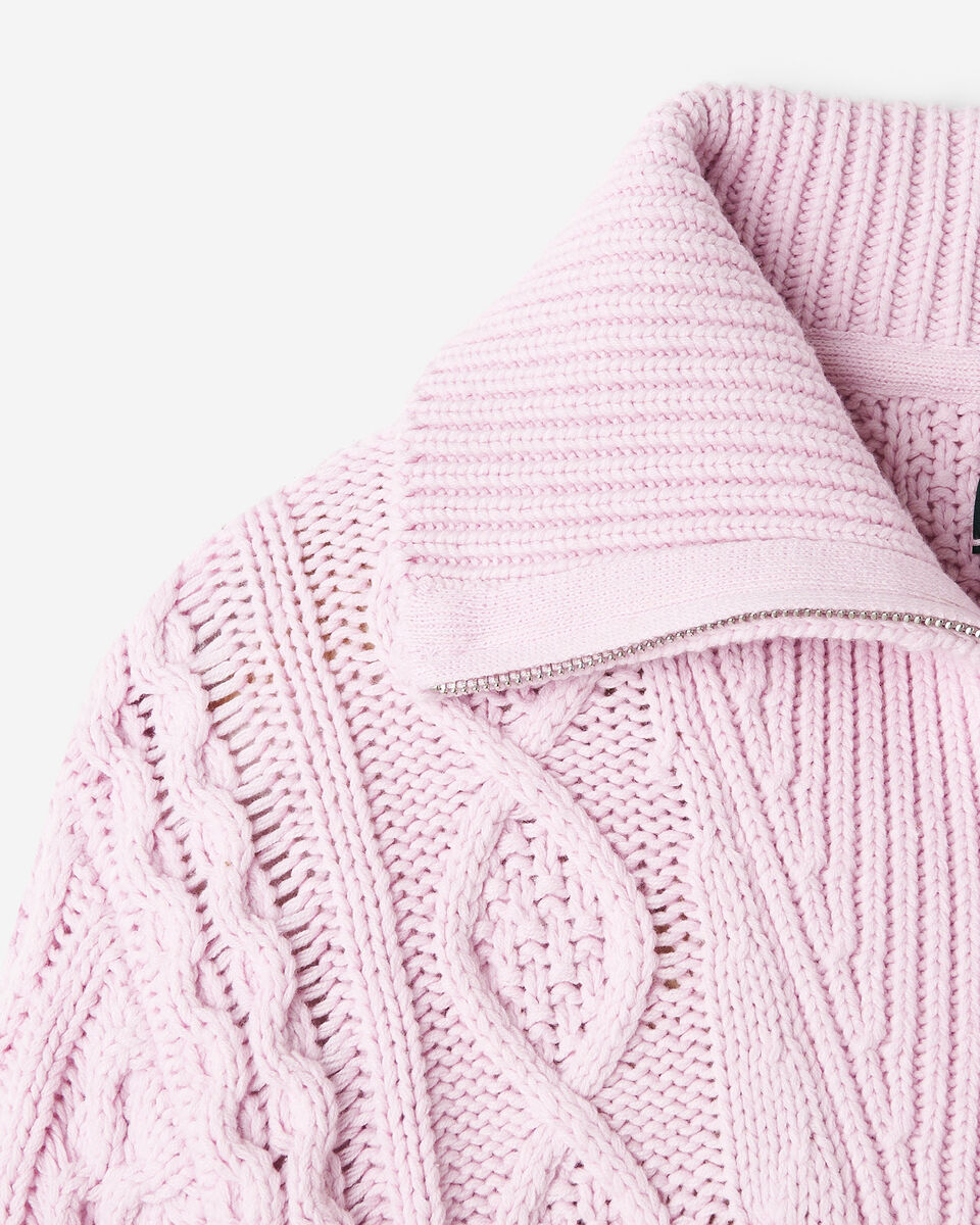Cable Knit Quarter Zip Sweater
