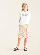 Jupe à motif floral pour fille