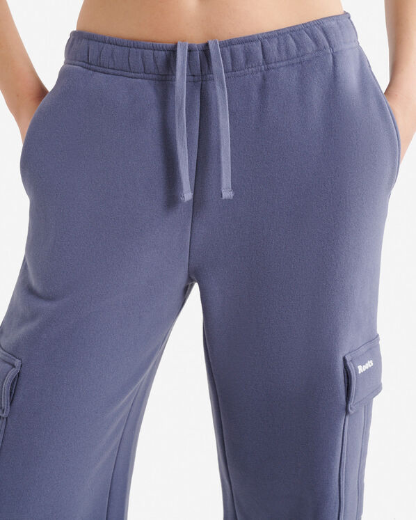 Pantalon cargo &agrave; jambe large en molleton Nuage 