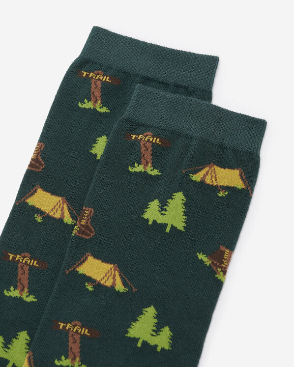 Adult Springfield Print Crew Sock