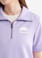 Robe &agrave; manches courtes et demi-glissi&egrave;re en jersey bouclette Cooper