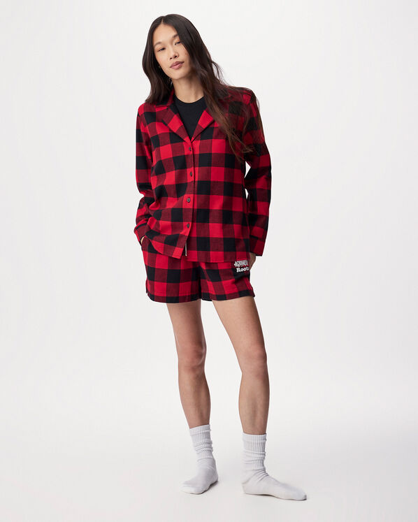 Short de pyjama &agrave; carreaux pour femme
