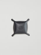Small Leather Tray Metallic