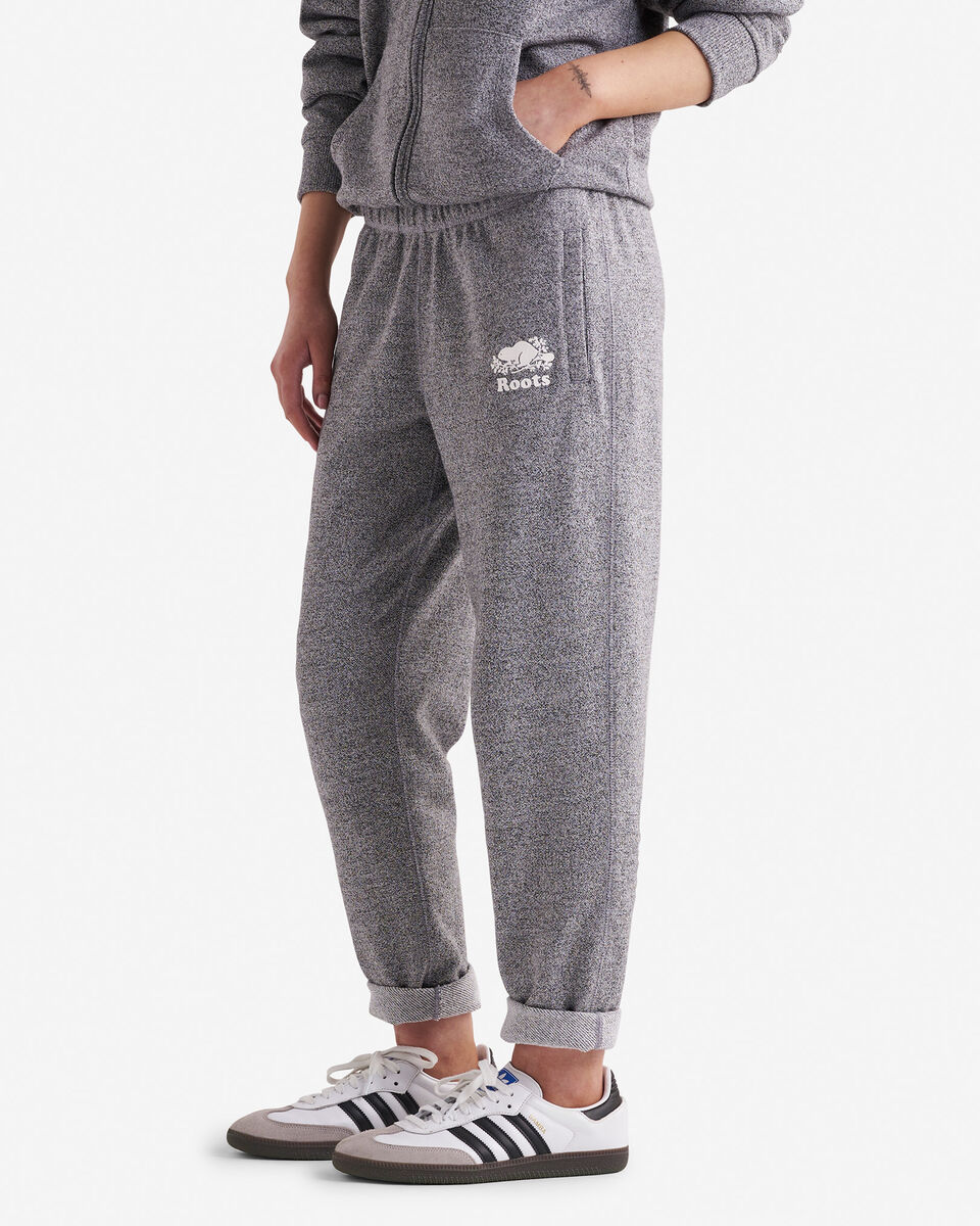 Pantalon en molleton à ourlet simple en coton bio