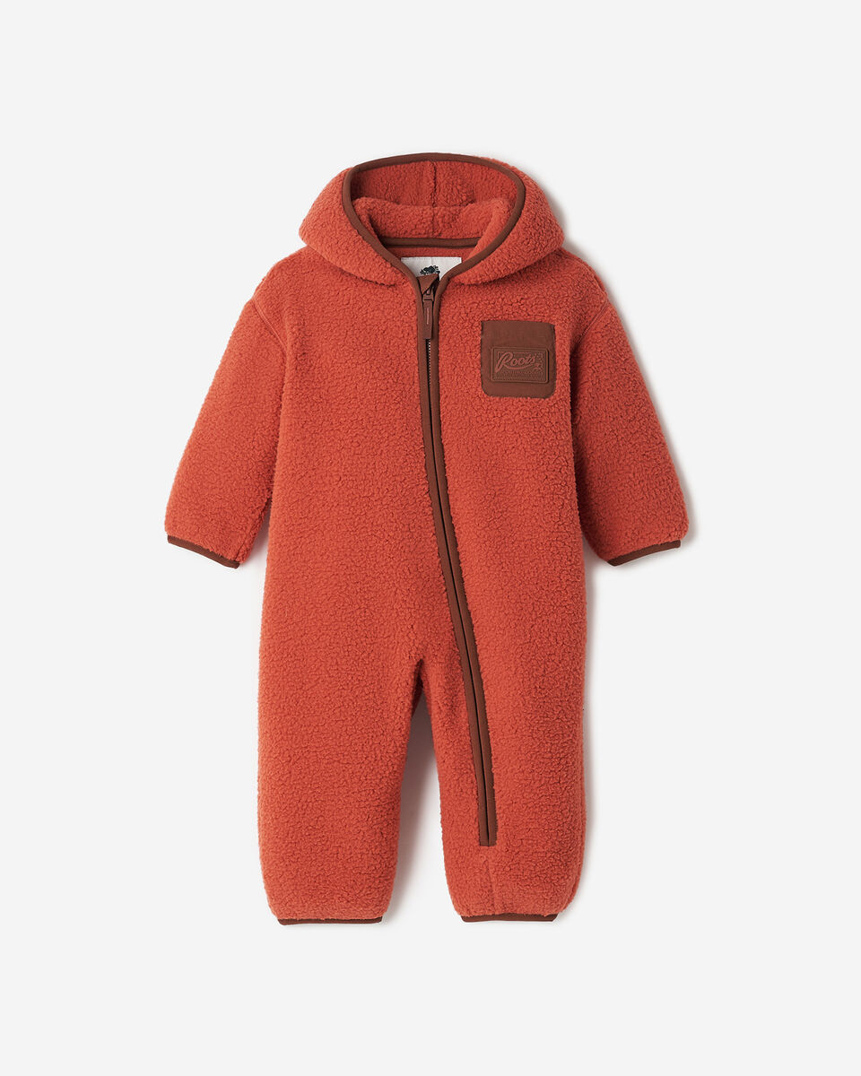 Baby Alta Shearling Fleece Romper Hoodie