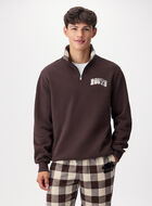 Plaid Applique Quarter Zip