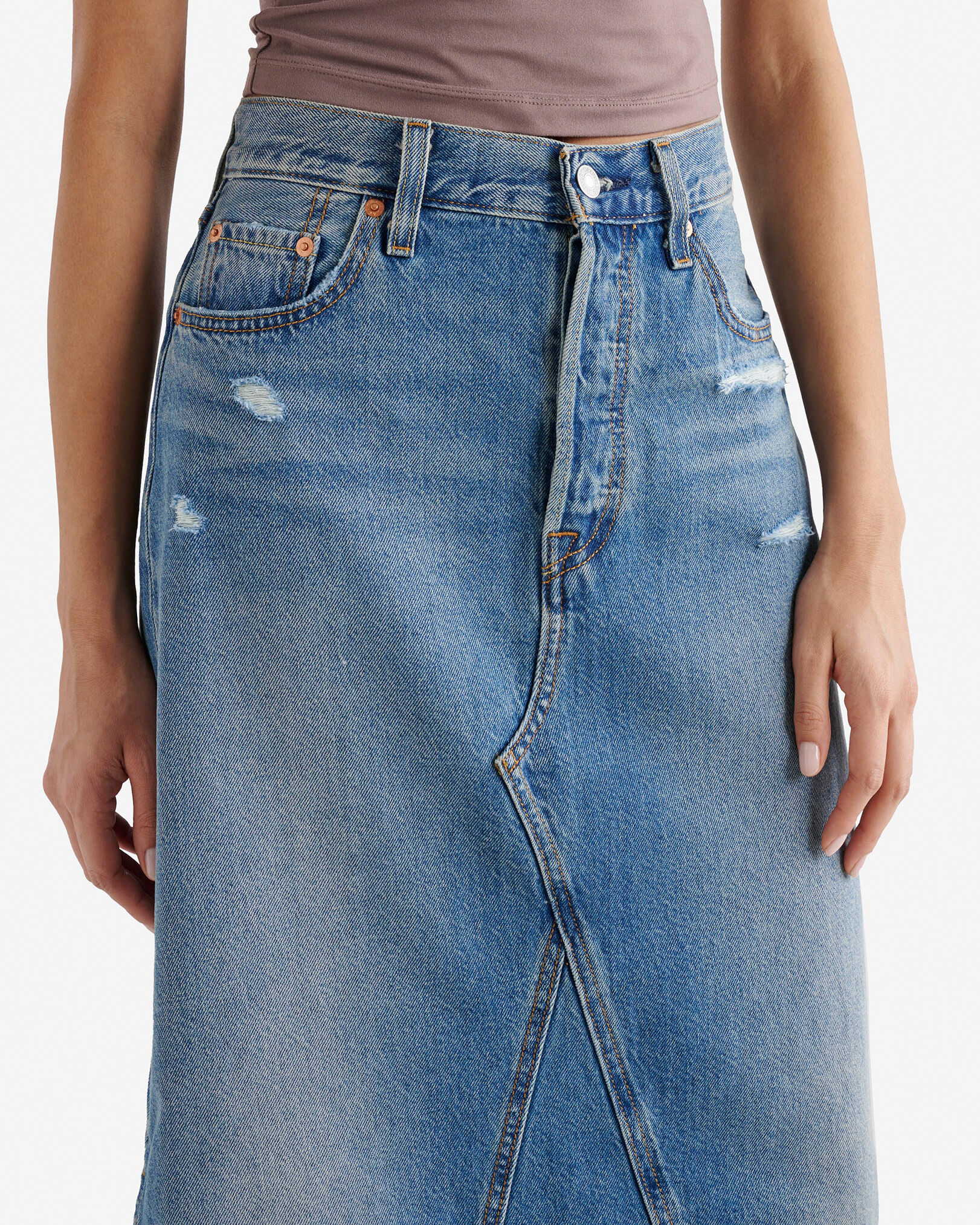 Levi's Iconic Long Womens Skirt With Slit