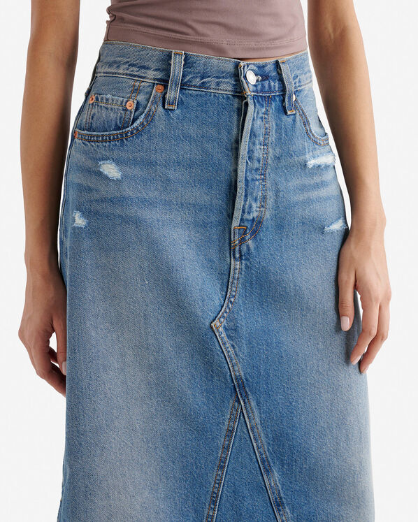 Jupe longue emblématique avec fente Levi's pour femmes Jupe longue emblématique avec fente Levi's pour femmes