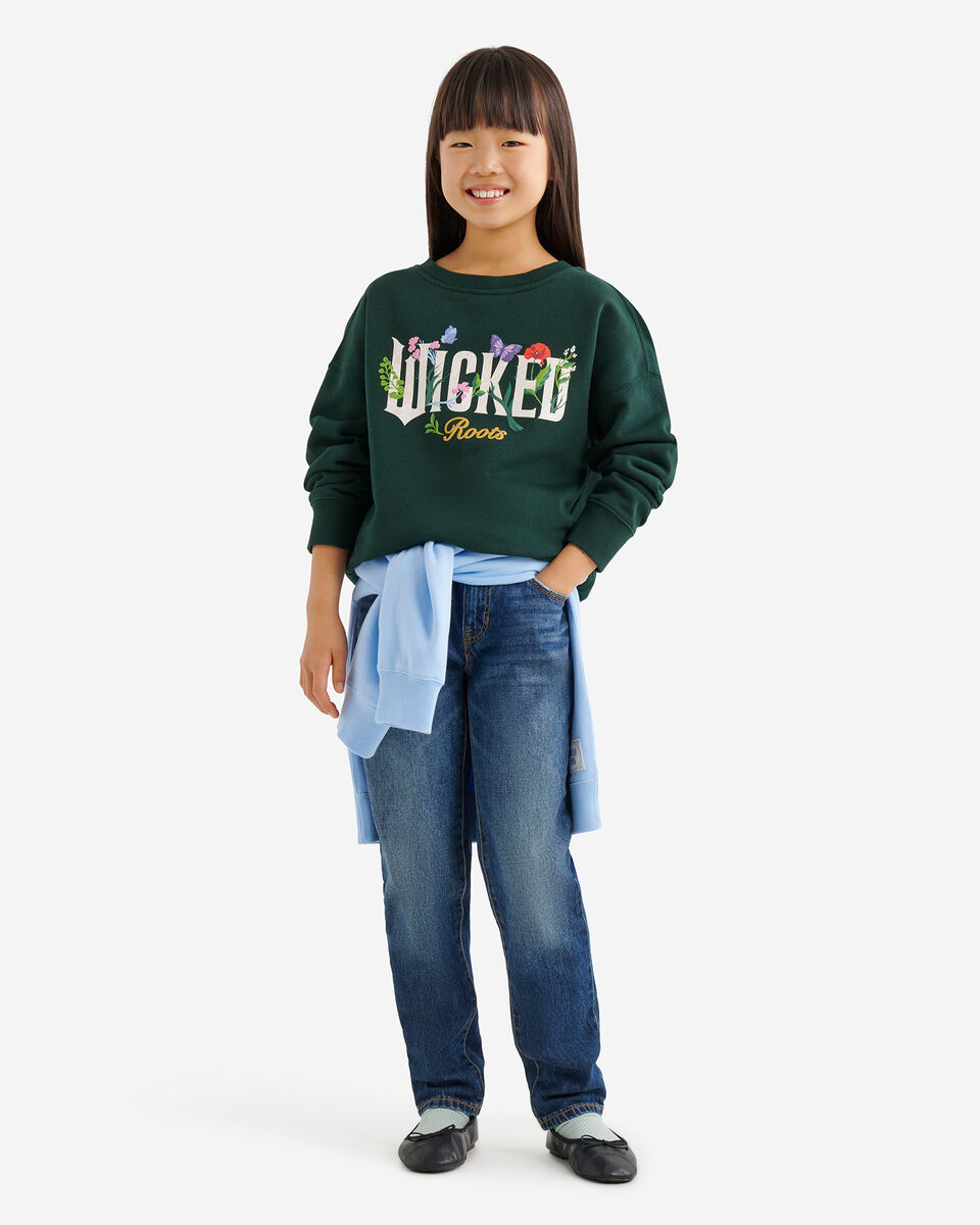 Kids Roots X Wicked Floral Crew Sweatshirt
