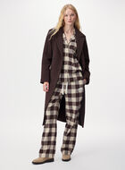 Chemise de pyjama &agrave; carreaux pour femme