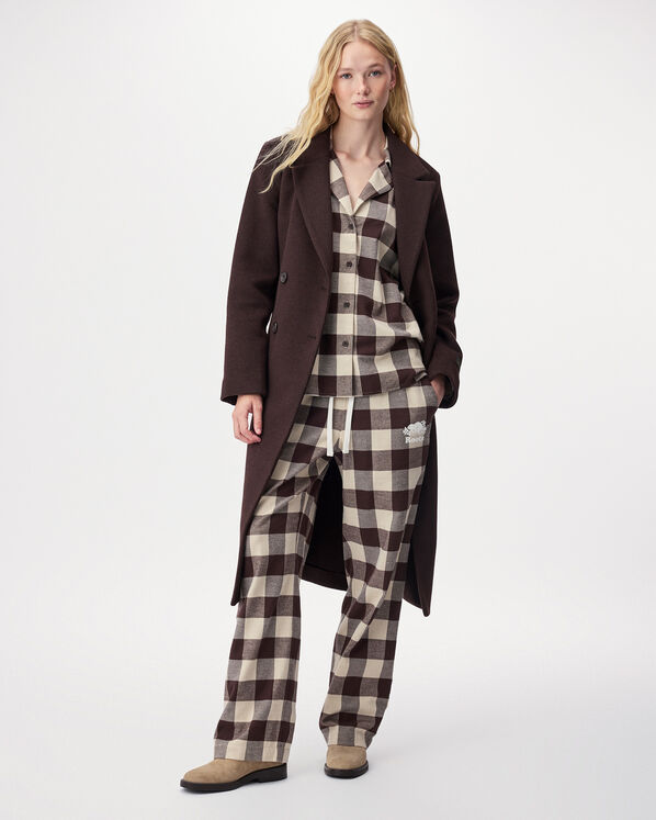Womens Plaid Pajama Shirt