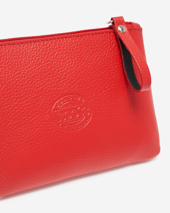 Pochette moyenne &agrave; glissi&egrave;re en forme de c&oelig;ur en cuir Cervino