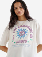 Womens Positive Vibes Relaxed T-shirt