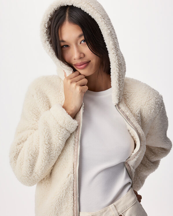 Manteau &agrave; capuchon et glissi&egrave;re en mouton molletonn&eacute; Creekside