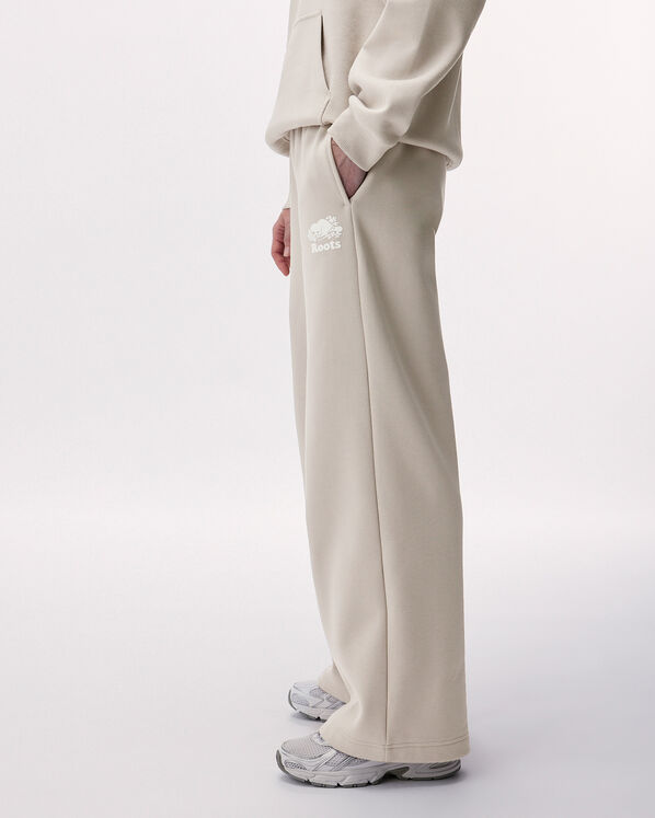 Pantalon &agrave; jambe large en molleton de coton bio Cooper