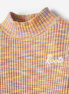 Toddler Girls Space Dye Mock Neck Top