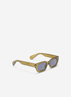 Womens Plastic Slim Cat-Eye Frosted Sunglasses