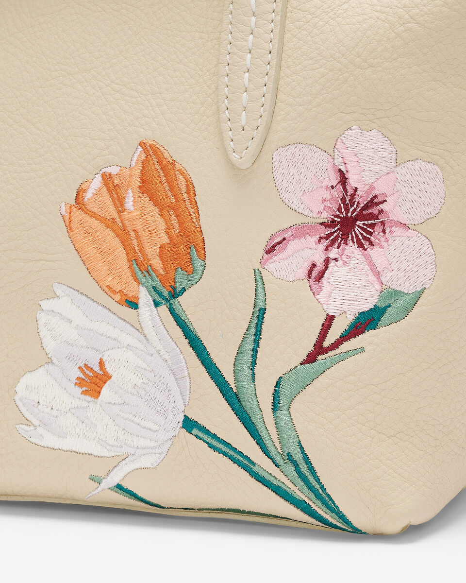 Petit fourre-tout floral en cuir Cloud