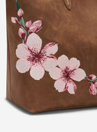 Fourre-tout floral en cuir en cuir Tribe