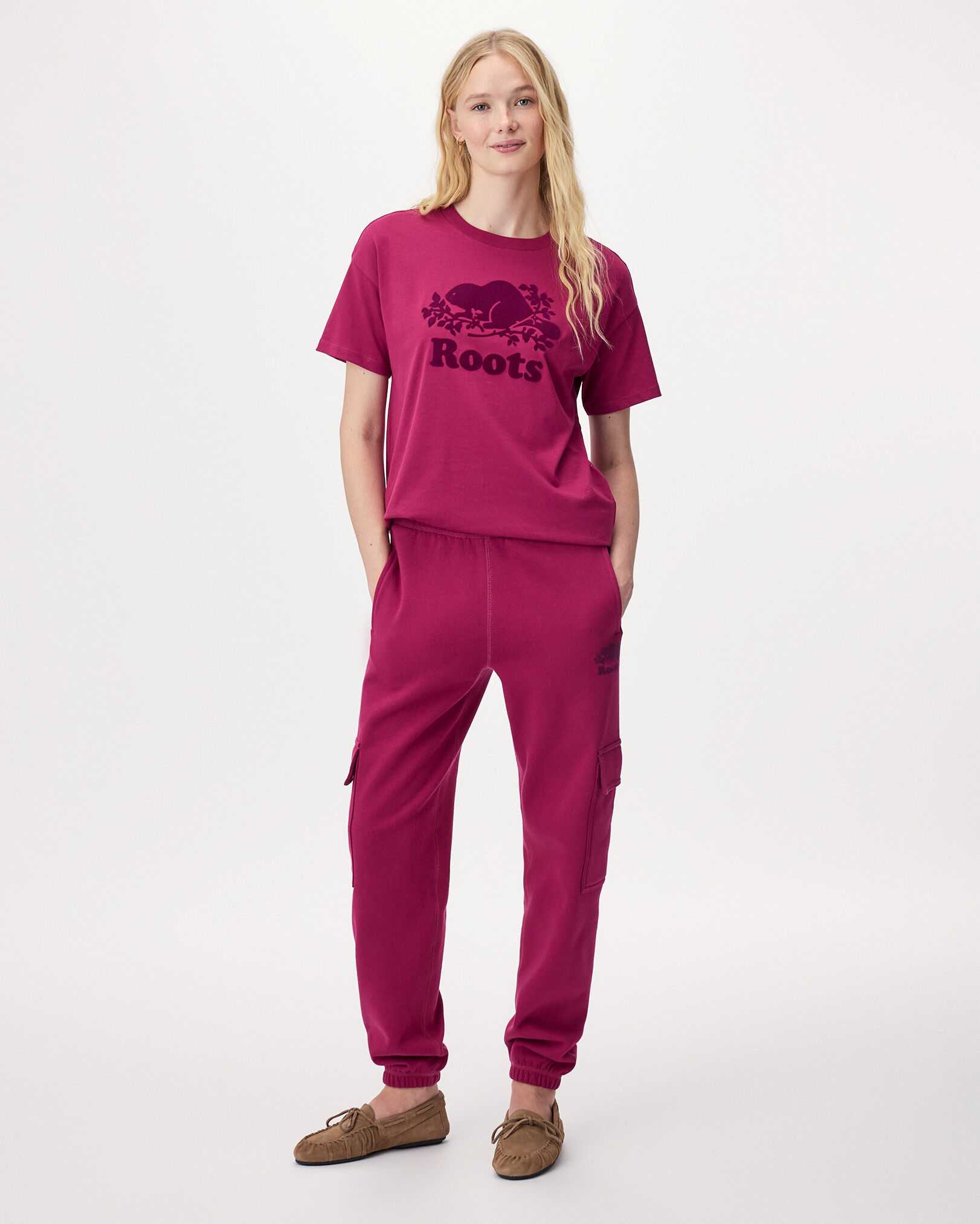 Pantalon cargo molletonné en coton biologique Cooper
